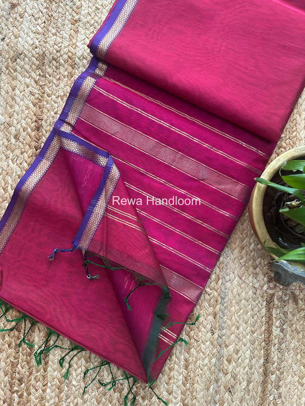 Maheshwari Shaded Plain Saree