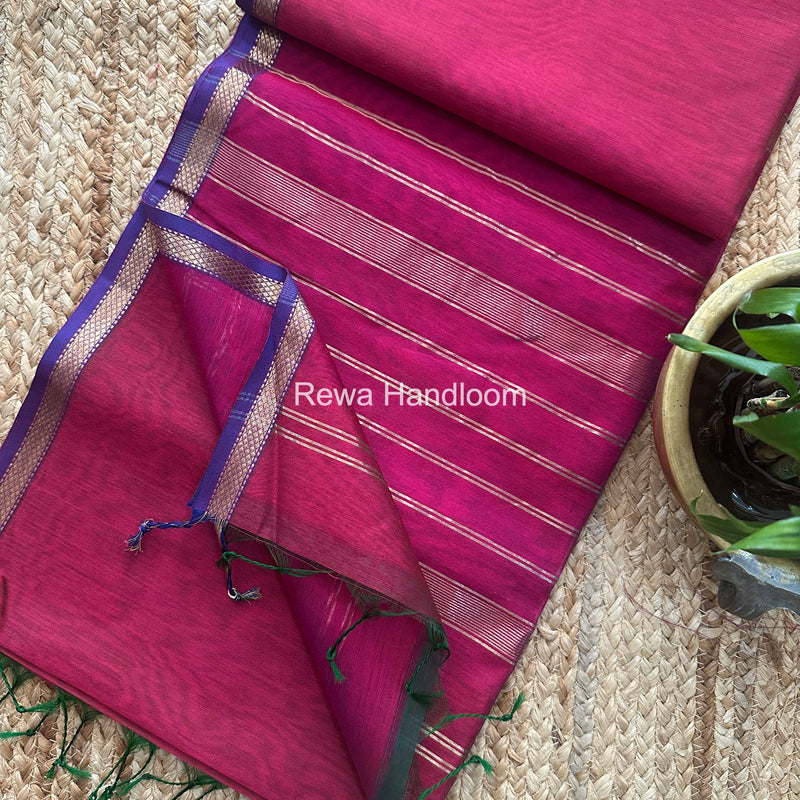 Maheshwari Shaded Plain Saree