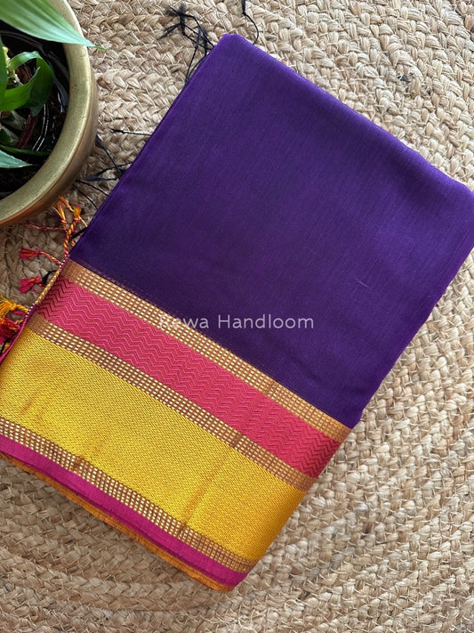 Maheshwari Ganga Jamuna Rewa Border Saree