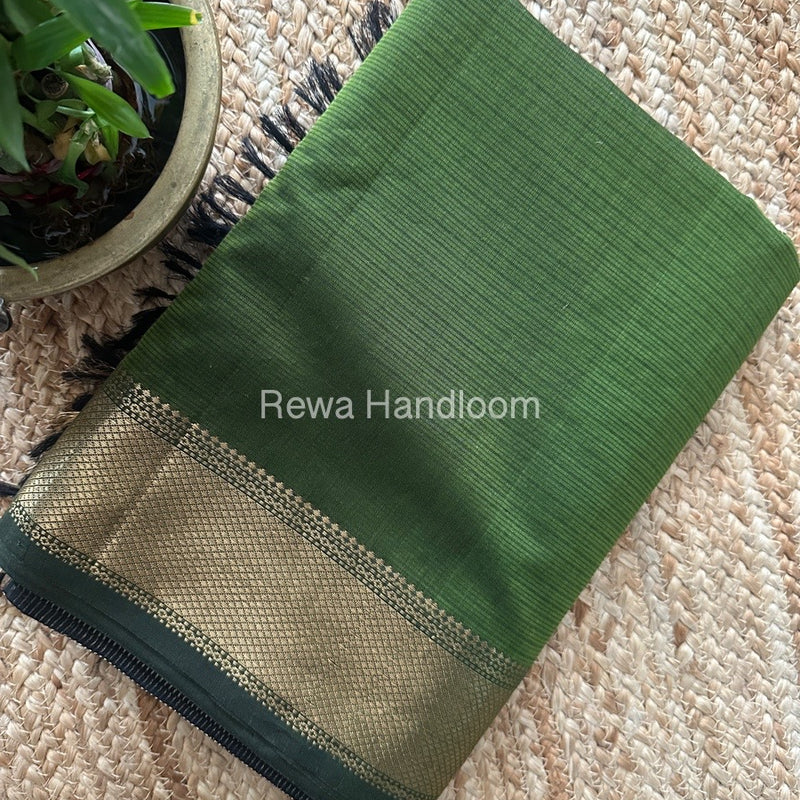 Maheshwari Green Zari Skirt Saree ZBMS02