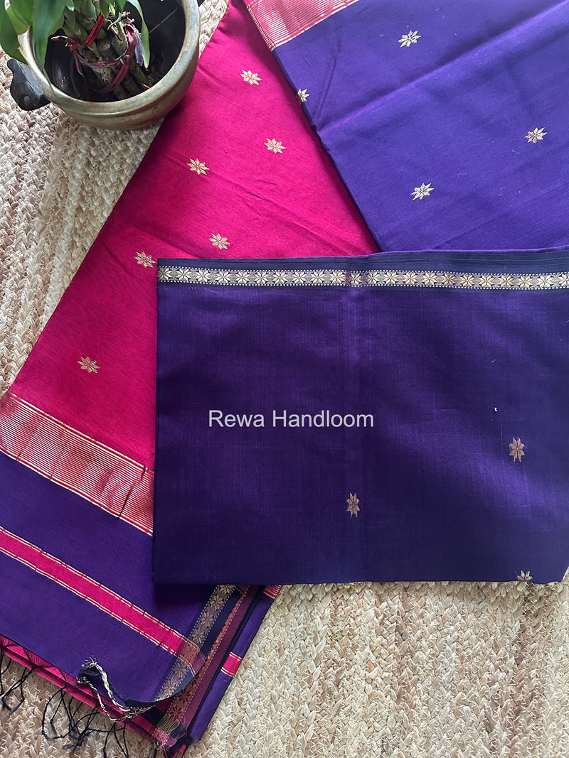 Violet Star Butti Maheshwari Saree SSB044