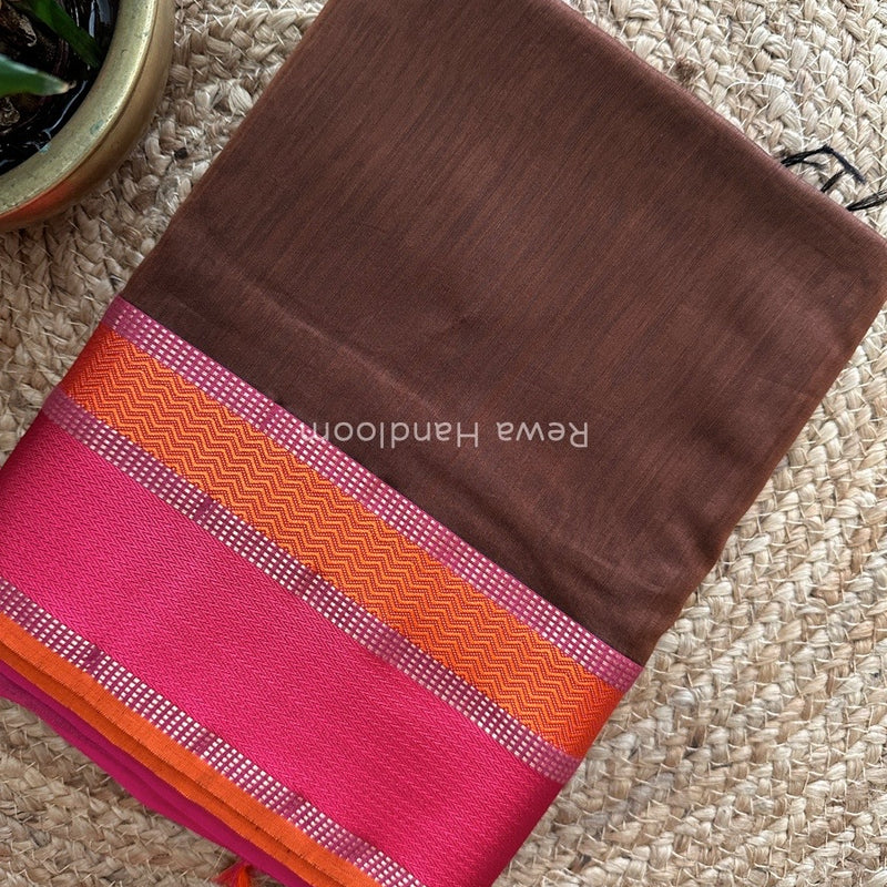 Maheshwari Ganga Jamuna Rewa Border Saree
