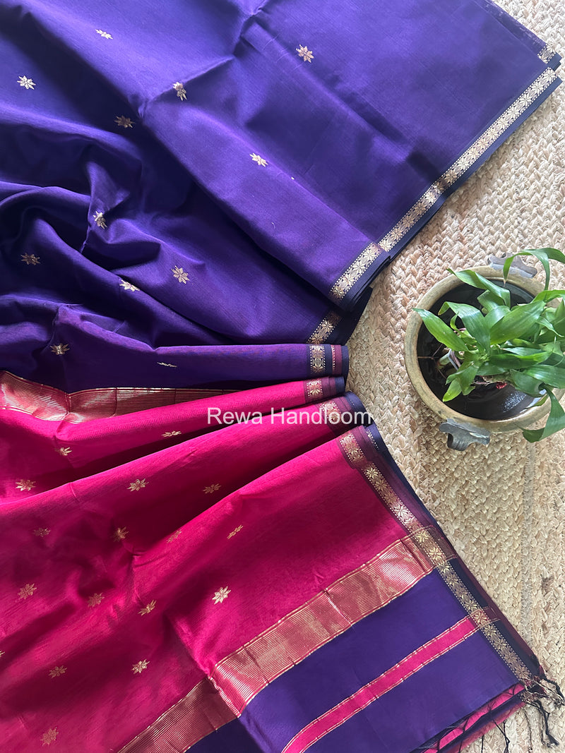 Violet Star Butti Maheshwari Saree SSB044