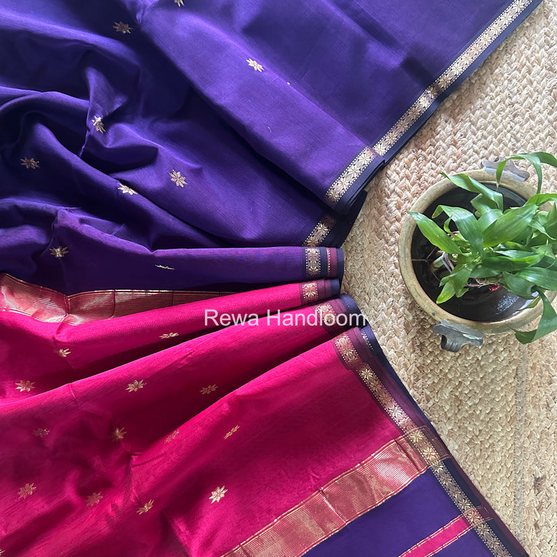 Violet Star Butti Maheshwari Saree SSB044