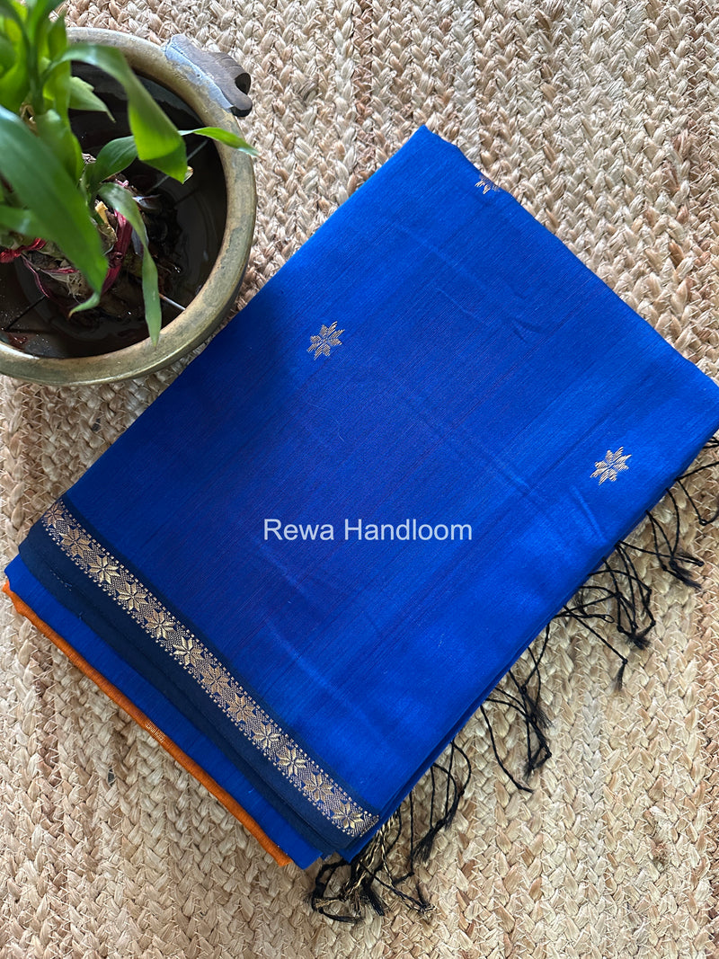 Blue Star Butti Maheshwari Saree SSB045