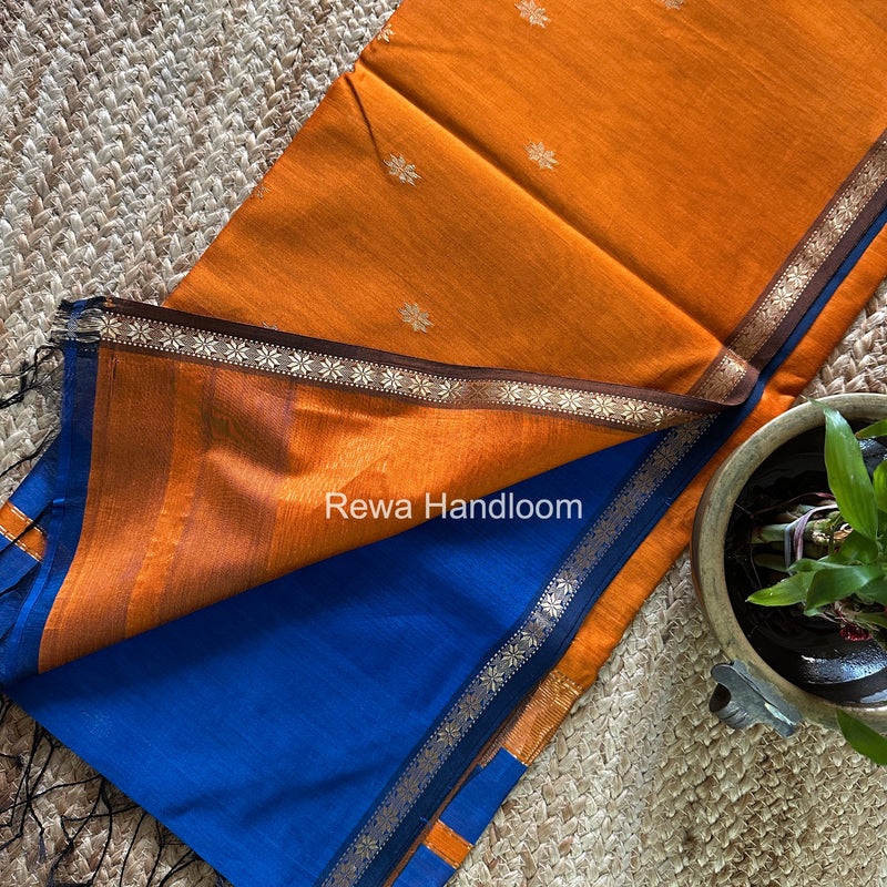 Blue Star Butti Maheshwari Saree SSB045