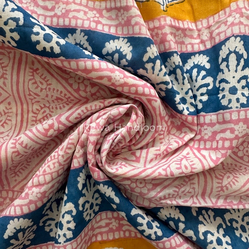Blue Indigo Cotton Saree IND01