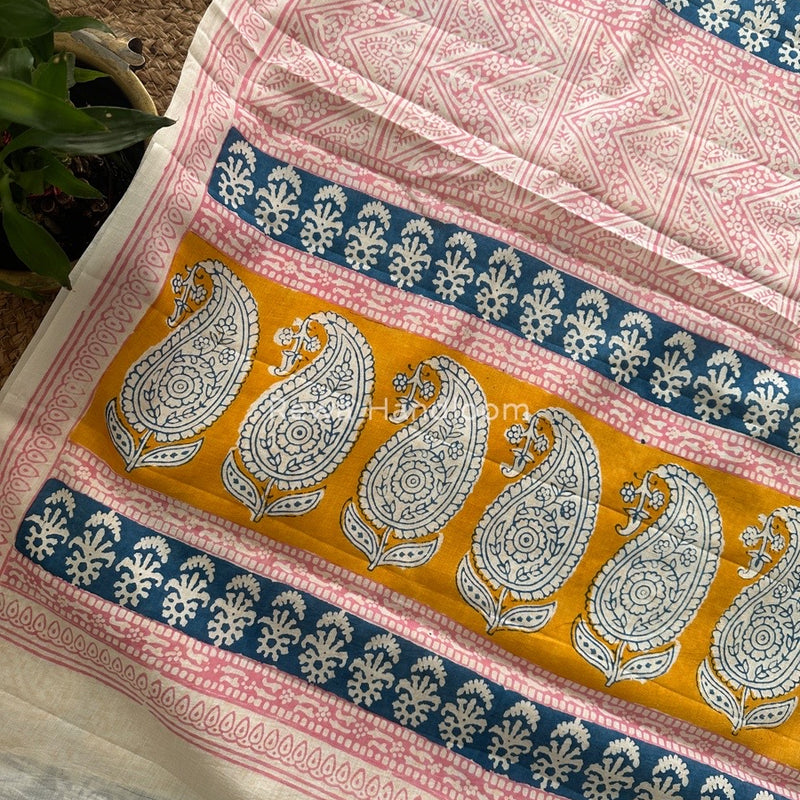 Blue Indigo Cotton Saree IND01
