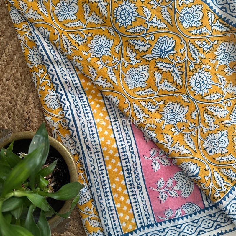  Indigo Cotton Saree