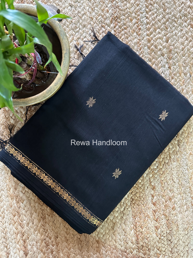 Black Star Butti Maheshwari Saree SSB051