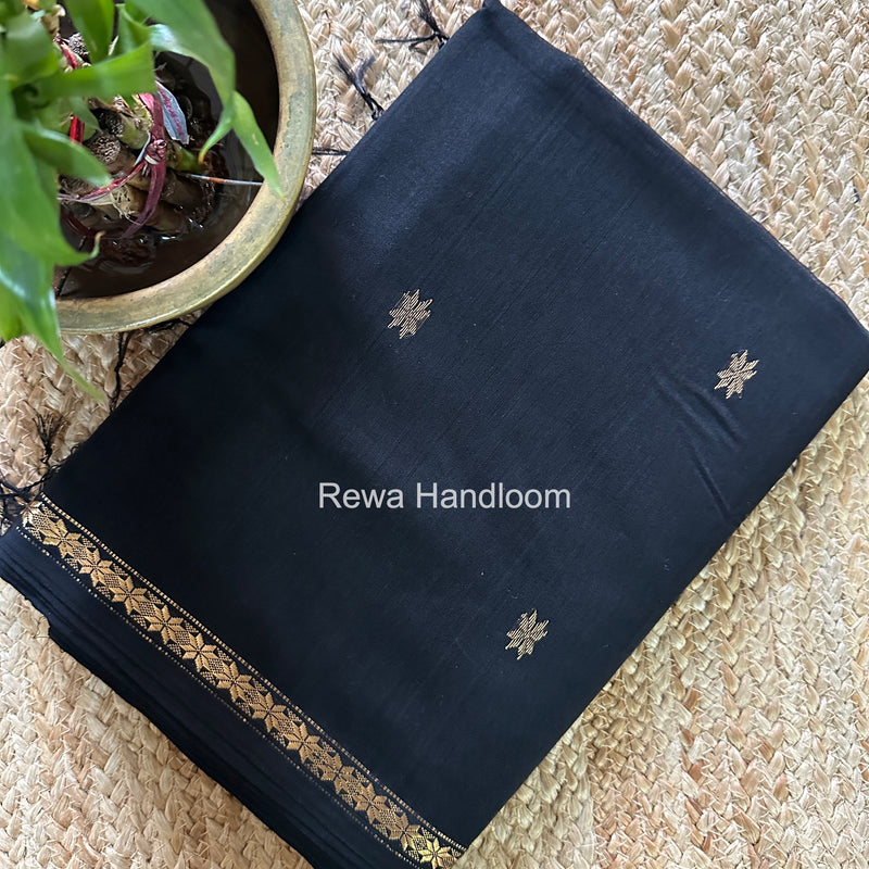 Black Star Butti Maheshwari Saree SSB051
