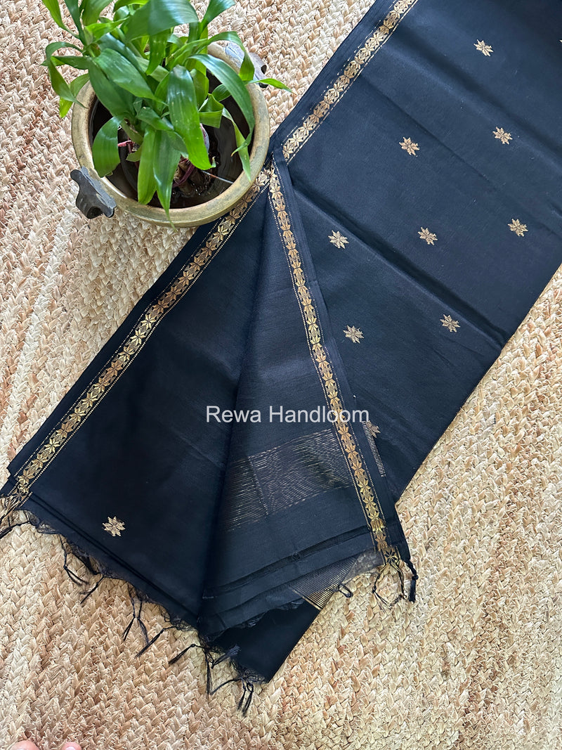 Black Star Butti Maheshwari Saree SSB051