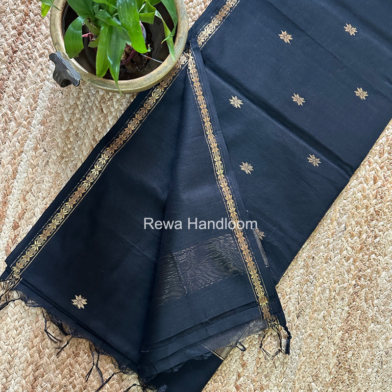 Black Star Butti Maheshwari Saree SSB051