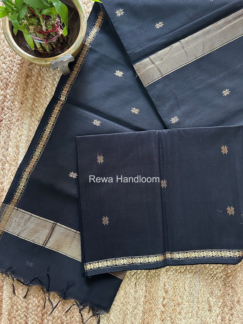 Black Star Butti Maheshwari Saree SSB051