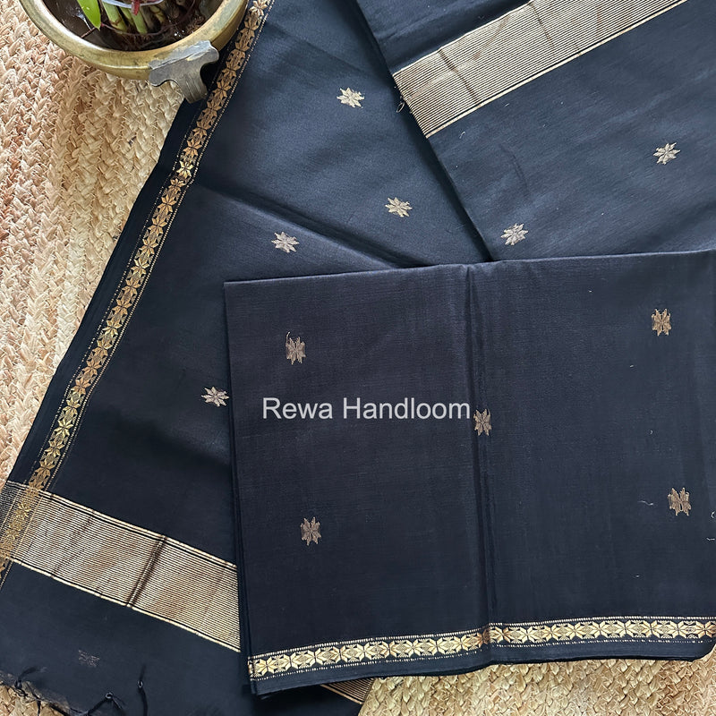 Black Star Butti Maheshwari Saree SSB051
