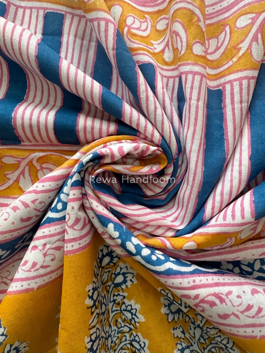 Blue Indigo Cotton Saree IND022