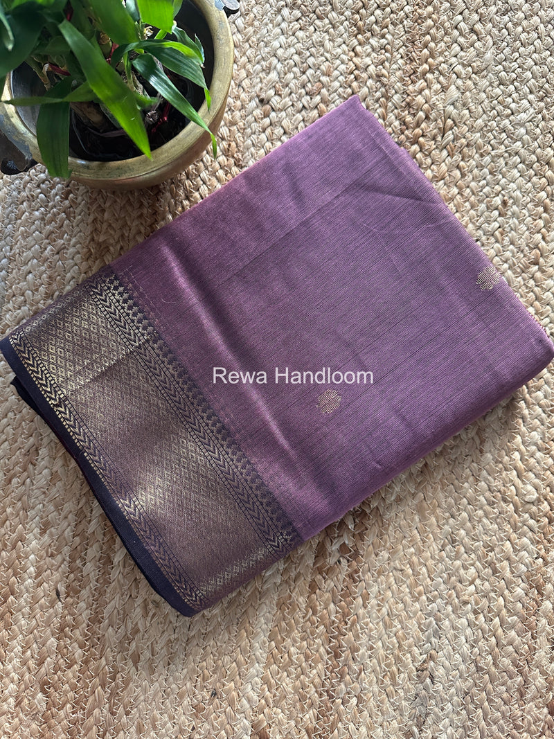 Maheshwari Onion Pink Lotus Butta Saree LBS072