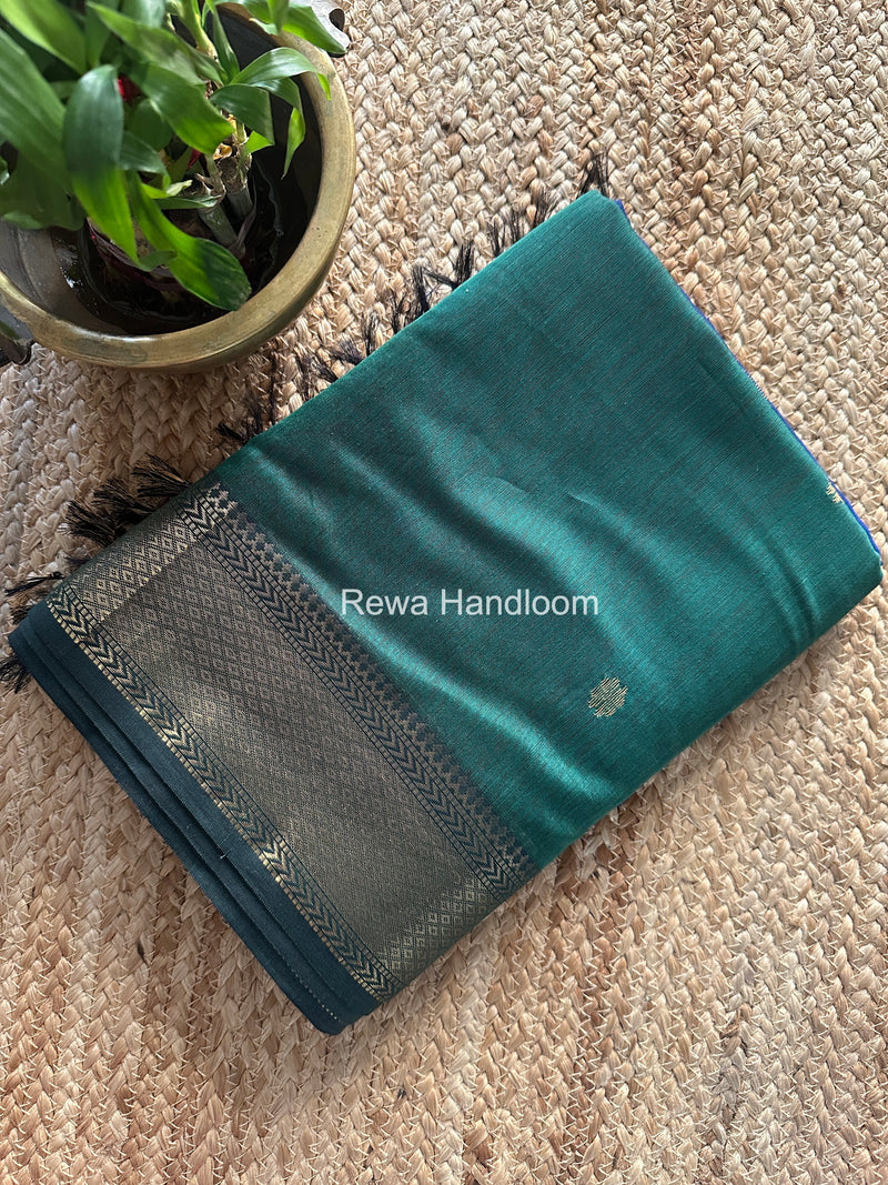 Maheshwari Sea Green Lotus Butta Saree LBS073