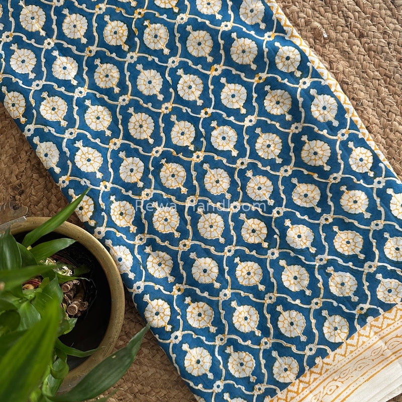 Blue Indigo Cotton Saree IND012