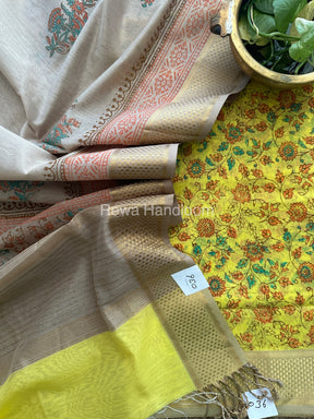 Maheshwari Handblock Print Top-Dupatta