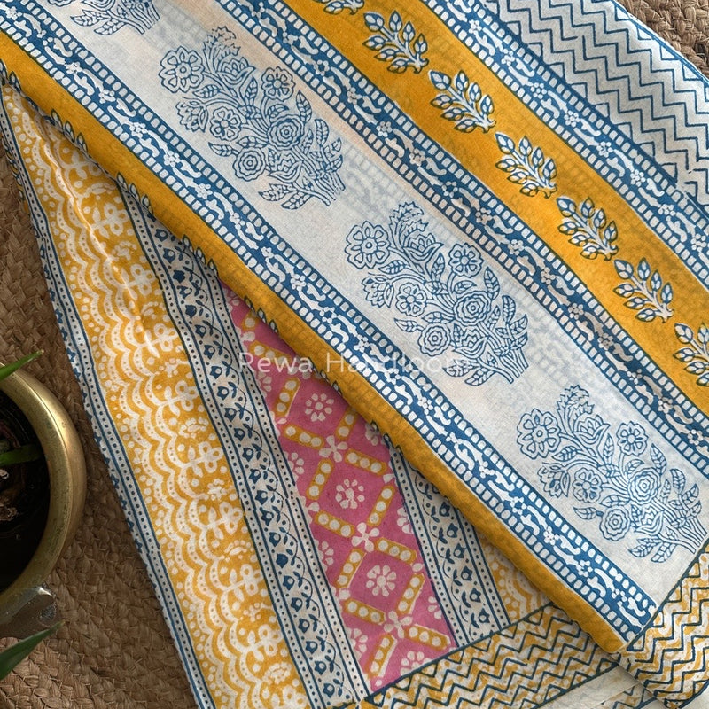  Indigo Cotton Saree