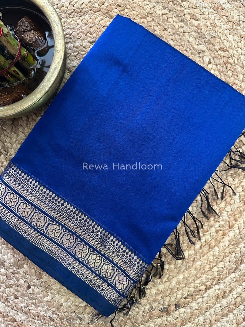Maheshwari Blue Zari Skirt Saree ZS063