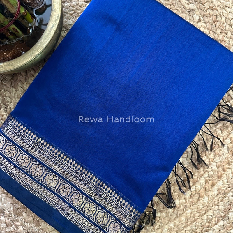 Maheshwari Blue Zari Skirt Saree ZS063