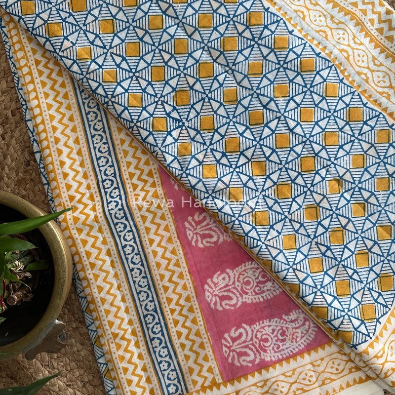  Indigo Cotton Saree