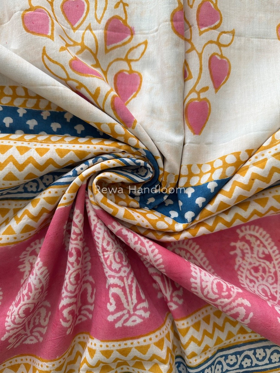 Blue Indigo Cotton Saree IND020