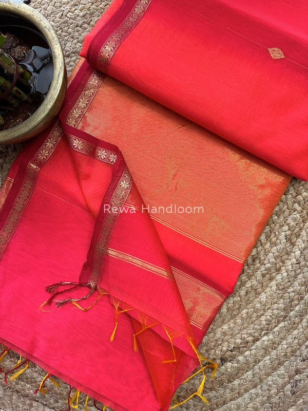 Zari Butti Maheshwari Saree