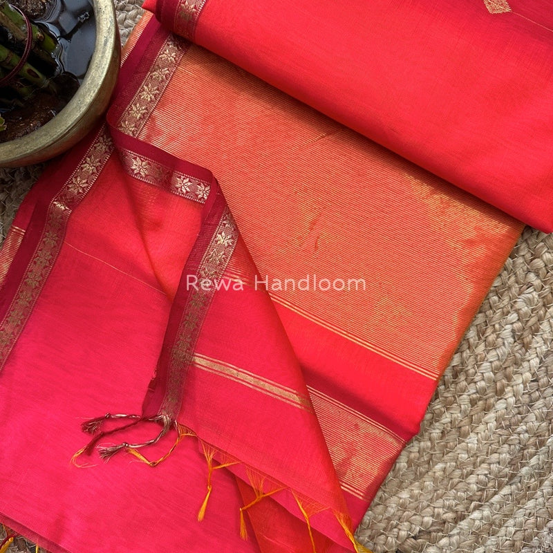 Zari Butti Maheshwari Saree