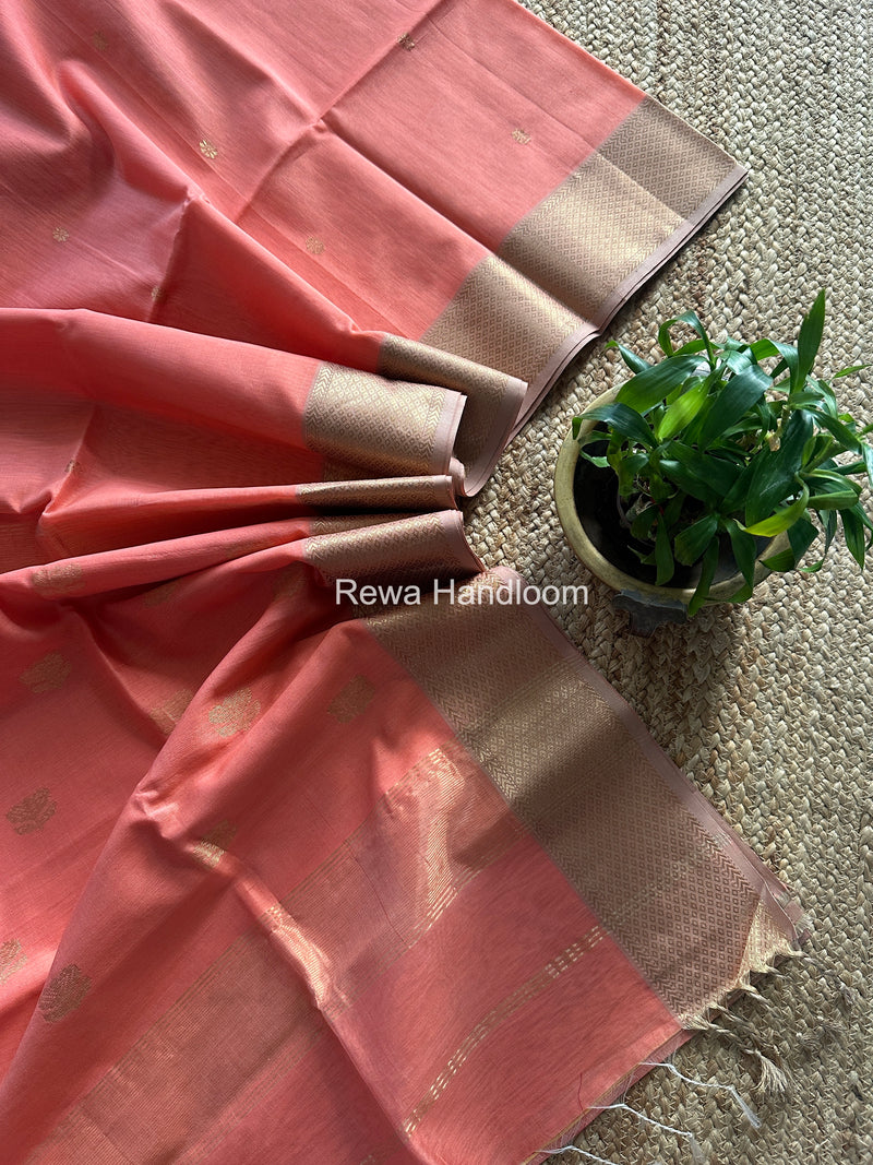 Maheshwari Pich Lotus Butta Saree LBS080
