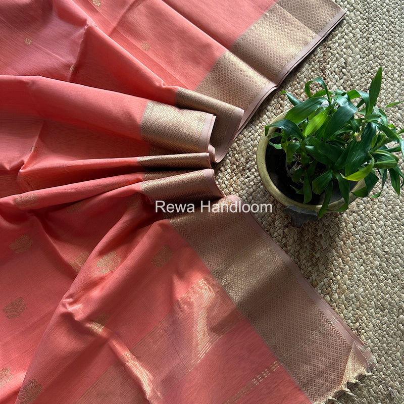 Maheshwari Pich Lotus Butta Saree LBS080