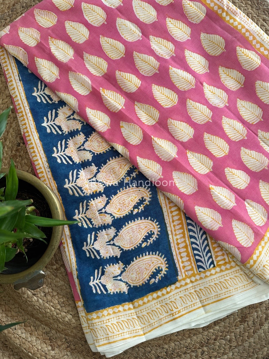  Indigo Cotton Saree