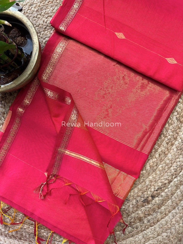 Zari Butti Maheshwari Saree