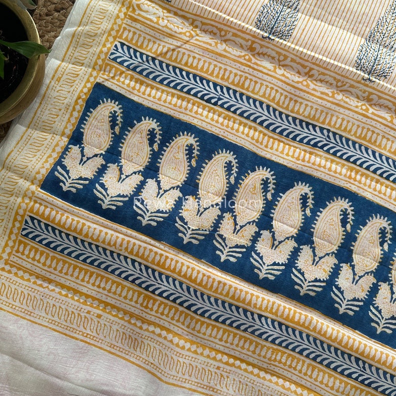 Pink Indigo Cotton Saree IND04
