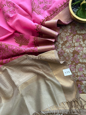 Maheshwari Handblock Print Top-Dupatta