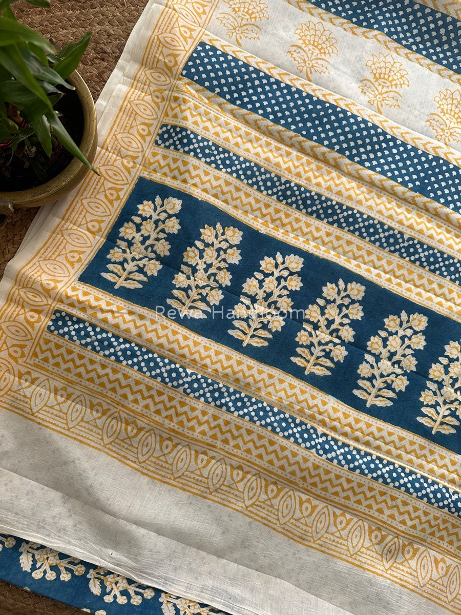 Blue Indigo Cotton Saree IND014