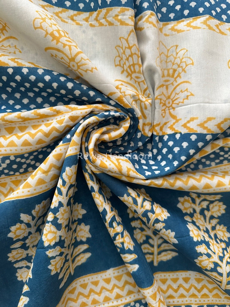 Blue Indigo Cotton Saree IND014