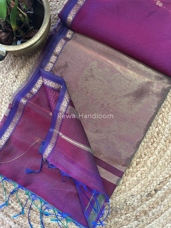 Zari Butti Maheshwari Saree