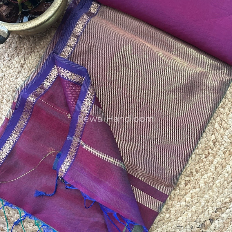 Zari Butti Maheshwari Saree