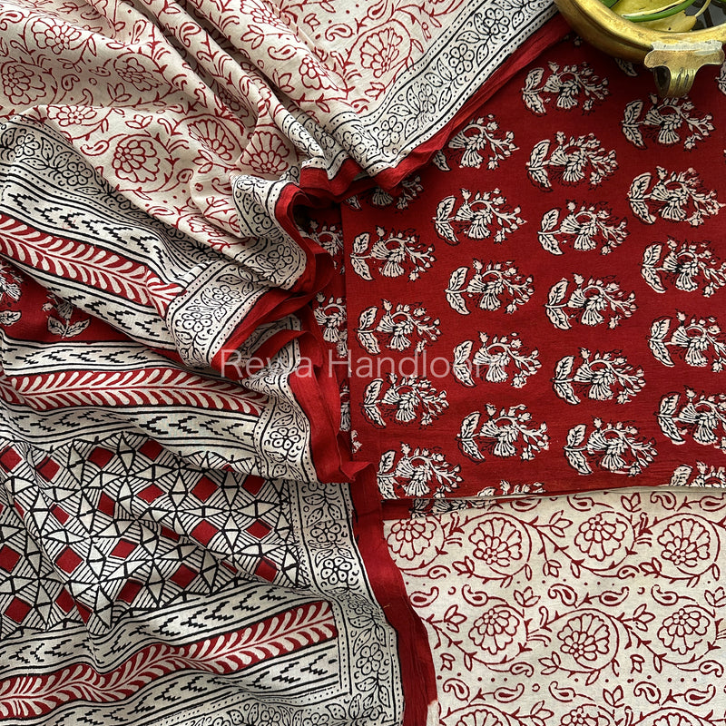 Bagh Print Cotton Suit