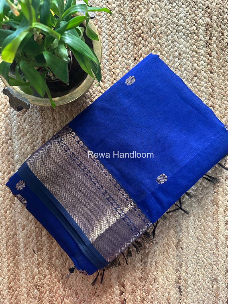 Maheshwari Blue Lotus Butta Saree LBS085
