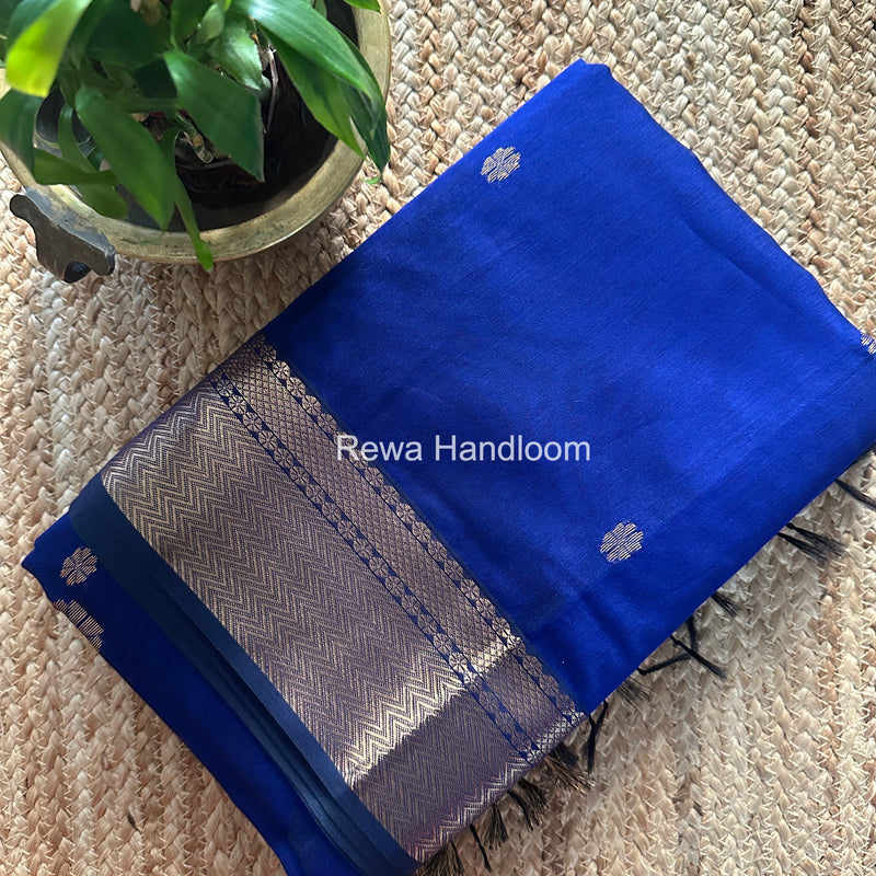 Maheshwari Blue Lotus Butta Saree LBS085