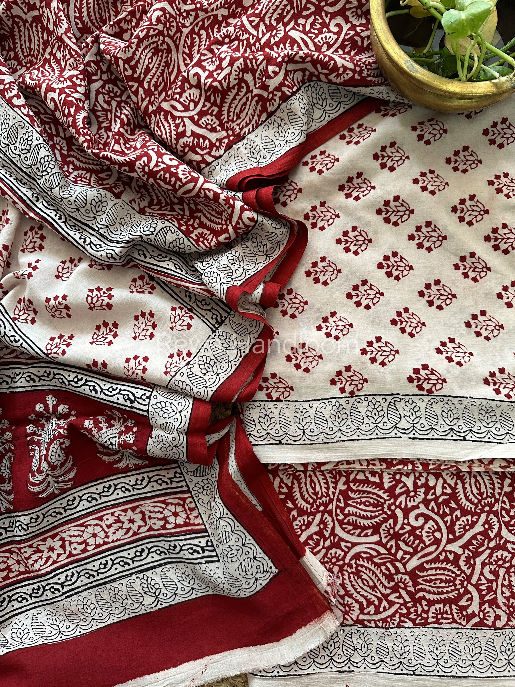  Bagh Print Cotton Suit