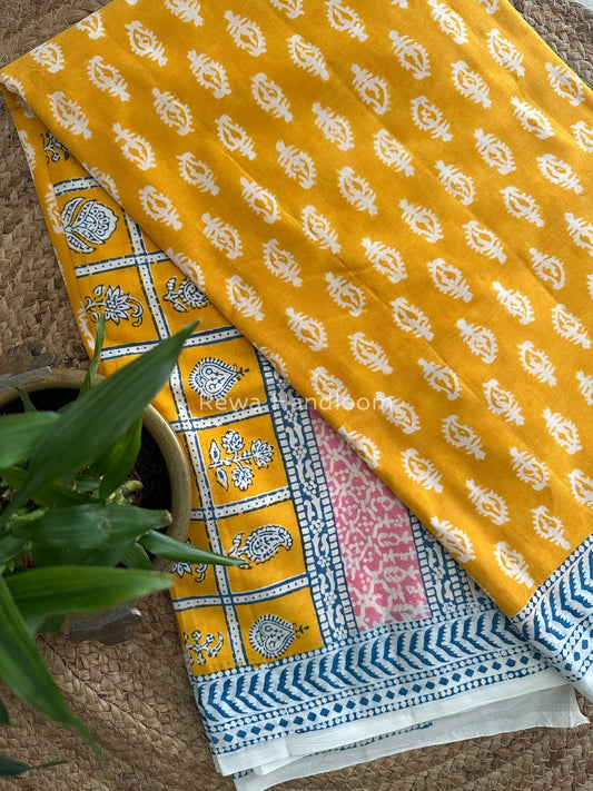  Indigo Cotton Saree