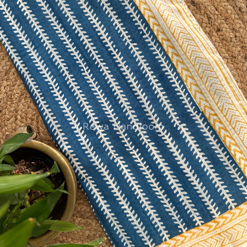 Blue Indigo Cotton Saree IND016