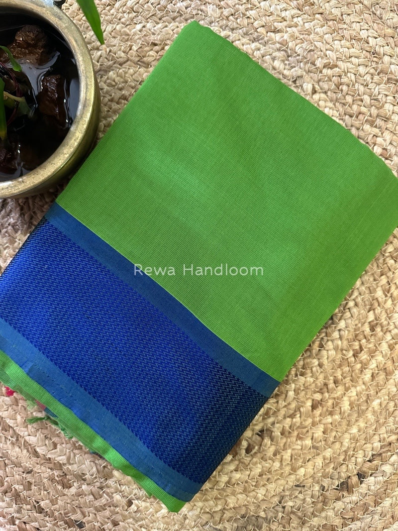 Maheshwari Green Heavy Pallu Saree DPS020