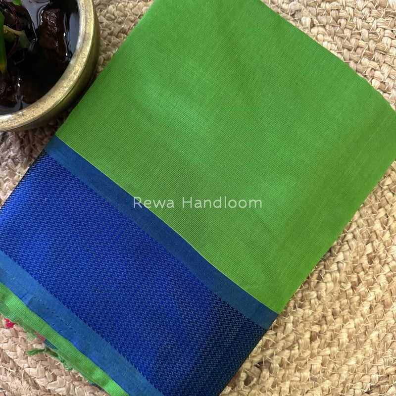 Maheshwari Green Heavy Pallu Saree DPS020