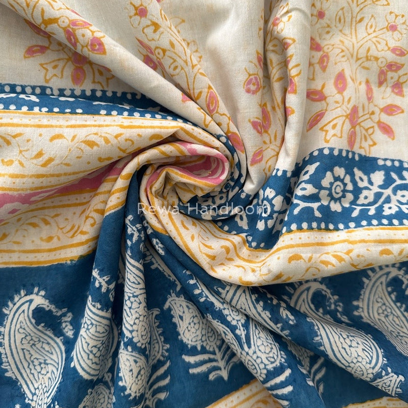 Blue Indigo Cotton Saree IND016